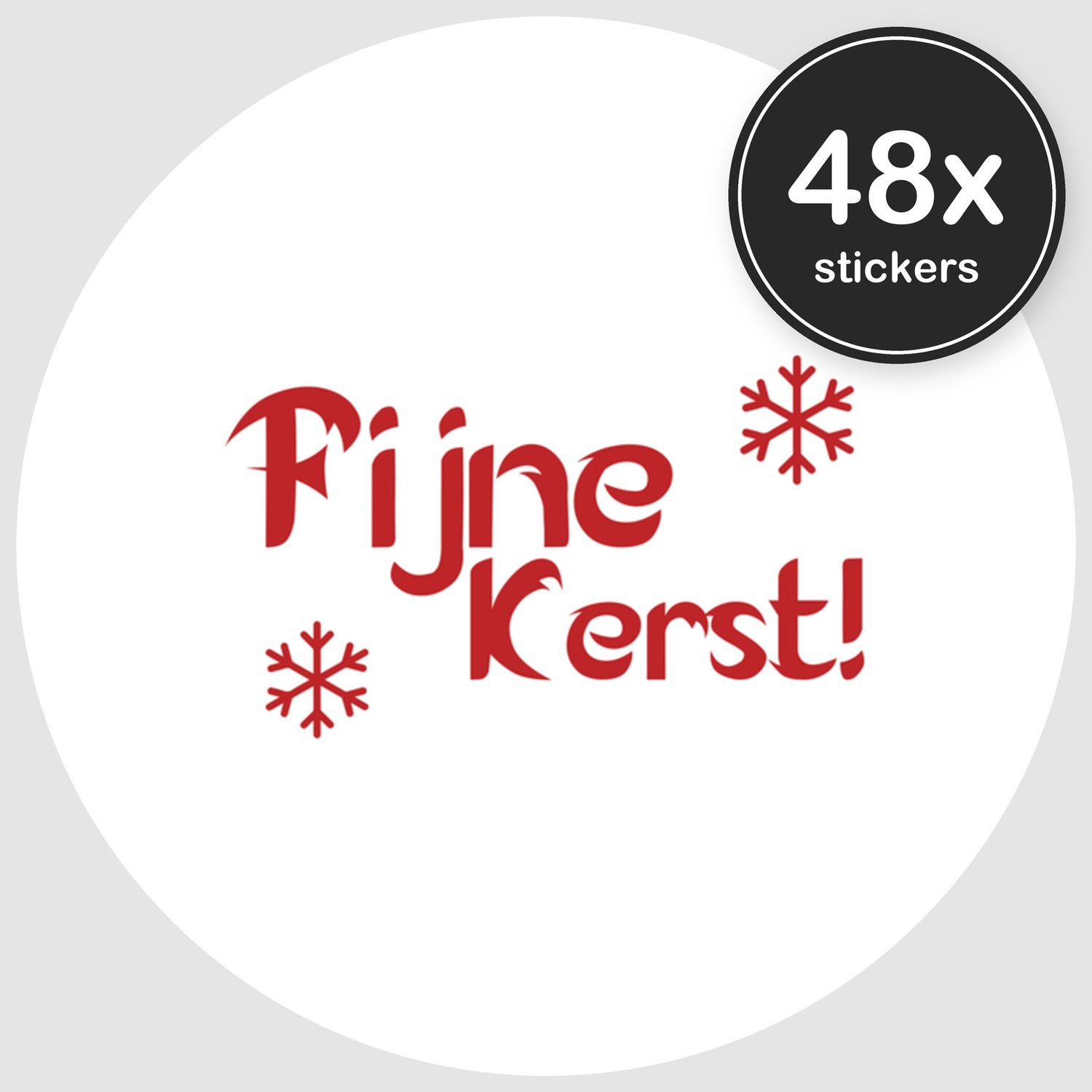 Sluitstickers Kerst - 48 stuks - Rond 30 mm - Kerststickers - Sluitzegel Kerstkaart - Design 006