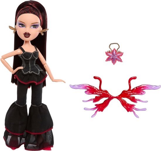 Modepop - Fantasie-verzamelpop - Spelen en stylen - Vleugels als ring - 11.5 Inch - Lina rood — afbeelding 3