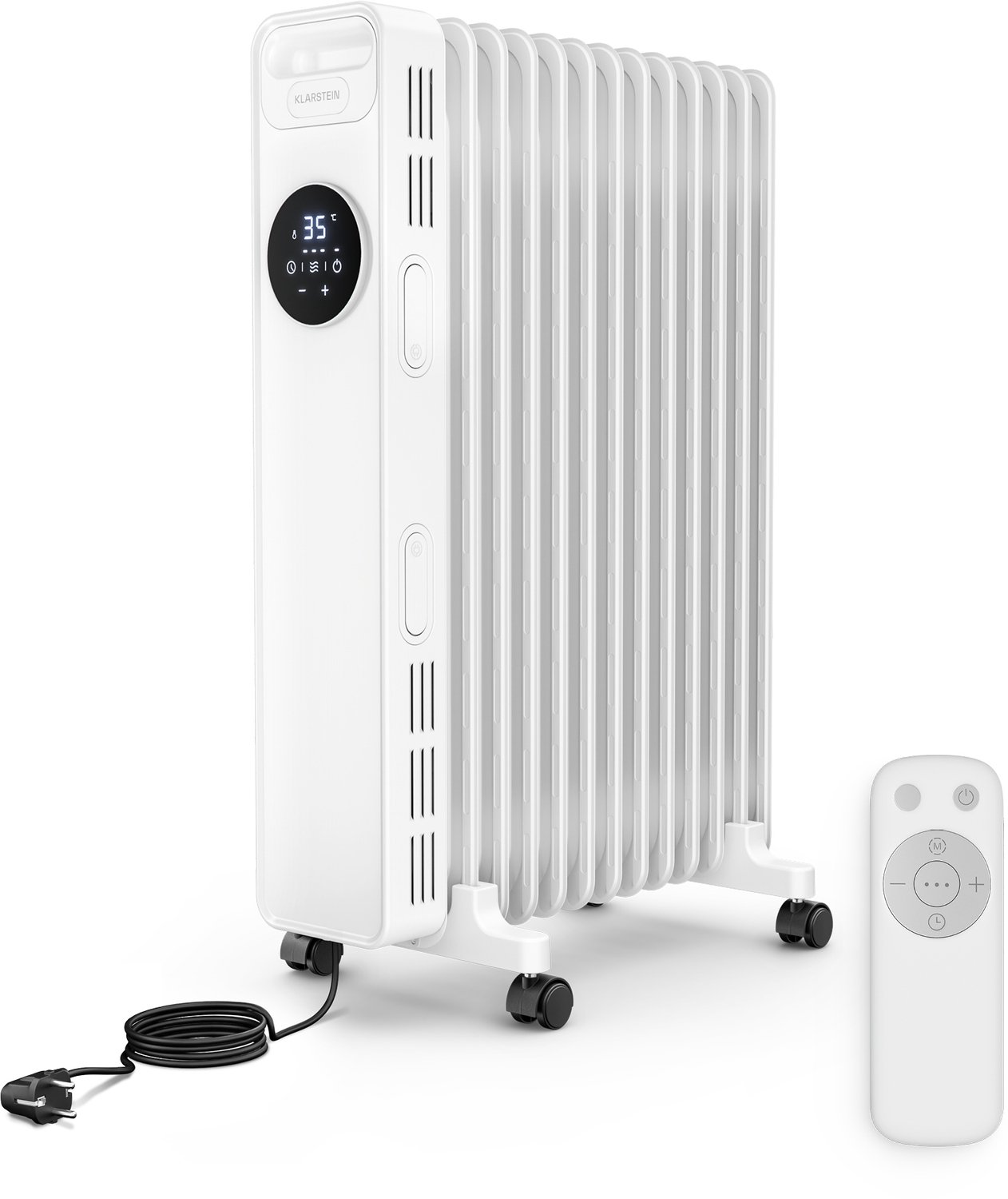 Klarstein Thermaxx Ölradiator – 2500 W, 13 Lamellen, 3 Heizstufen, Thermostat 7–35 °C, Fernbedienung, Zeitschaltuhr, bis zu 25 m²