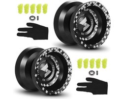 Professionele responsieve Yo YoYoYo - Set van 2 aluminiumlegering Yo-Jo-ballen - Reactieve YoYo met niet-reagerende lagers voor professionals en beginners