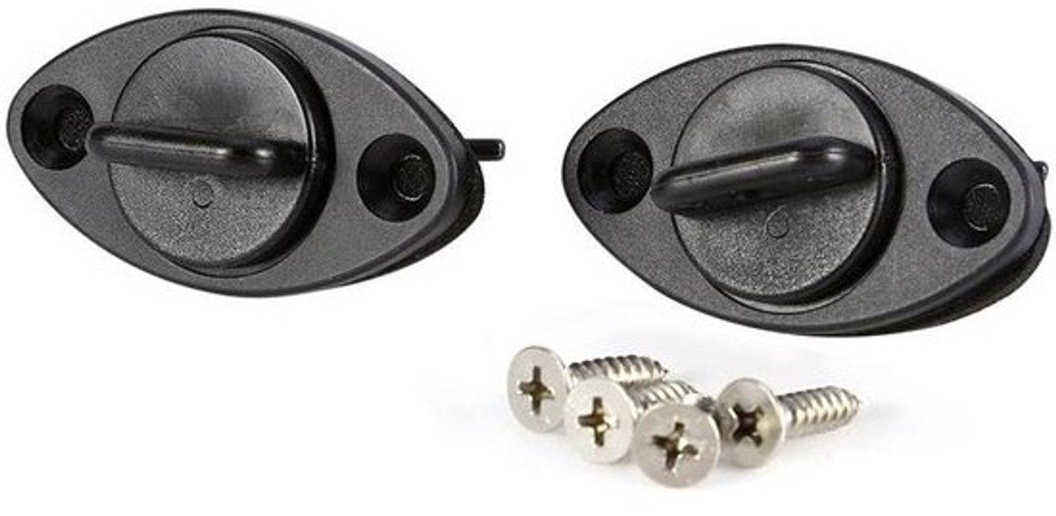 Kajak-afvoerplugkit - Afvoerplug voor boot - Waterafvoer - Afdichting met fijne draad - 2 Stuks - Zwart