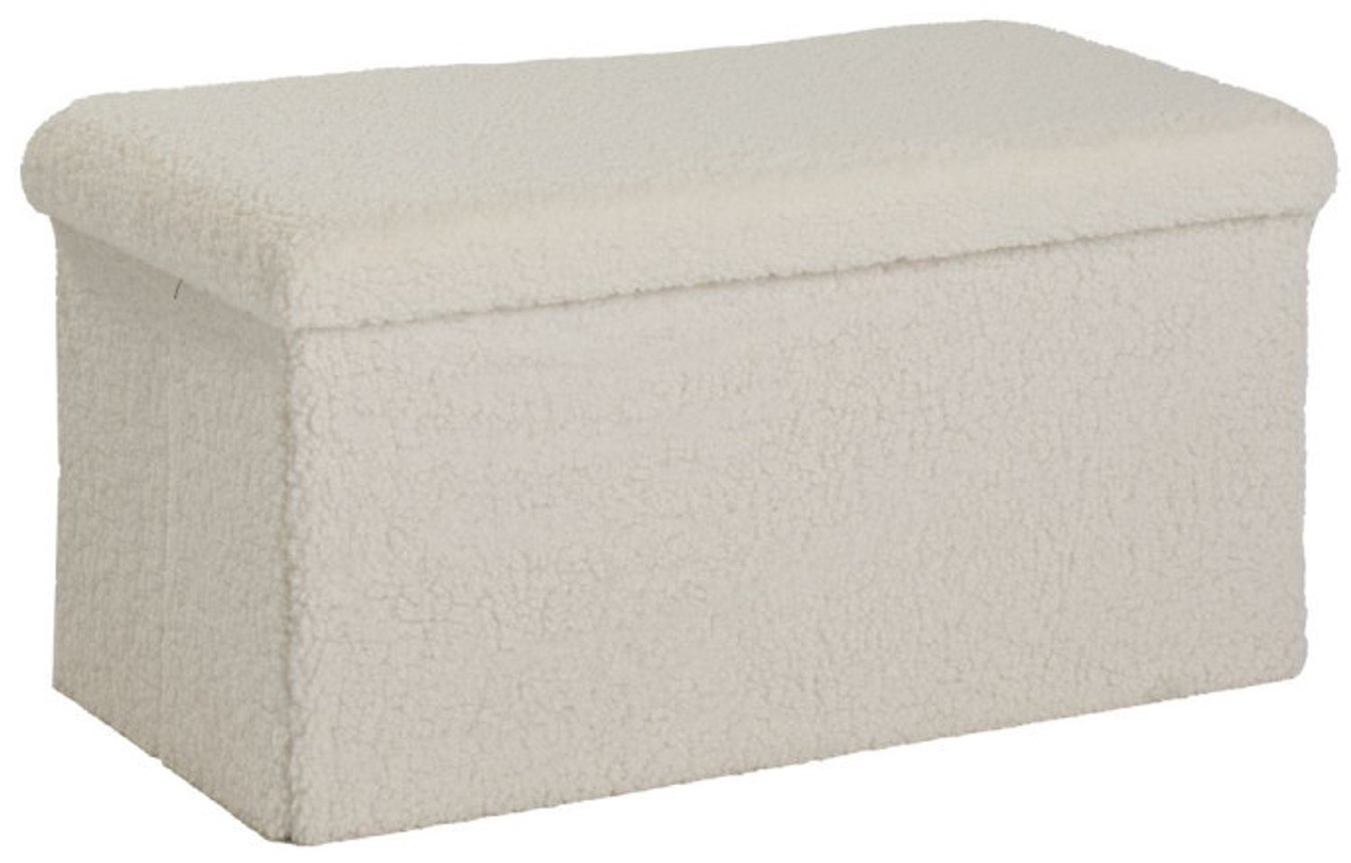 Factory - Opvouwbare bank van bouclé stof, 76 x 38 cm, MATCHA - crème