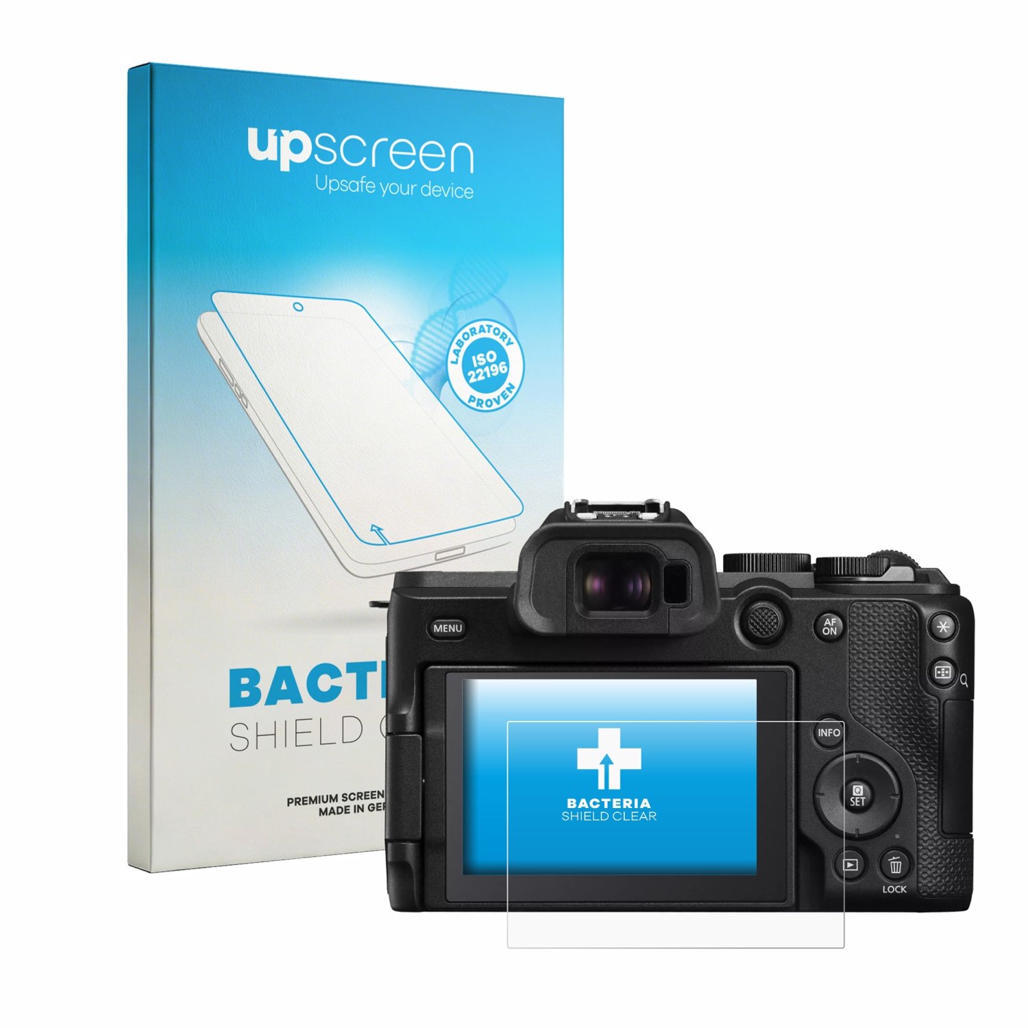 upscreen - Screenprotector voor Canon EOS R8 Mark II - Folie Beschermfolie transparant antibacterieel