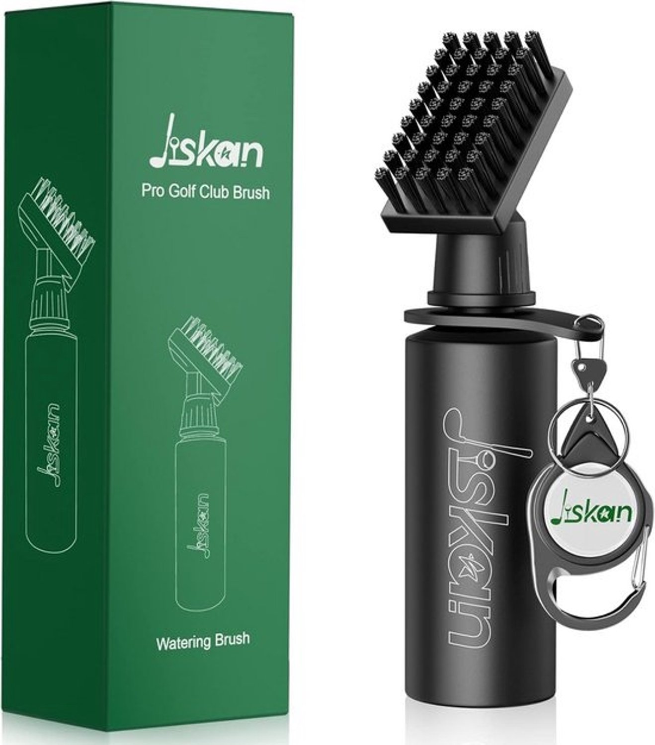 Golfclubborstel met waterfles en clip - Handige accessoires voor golf