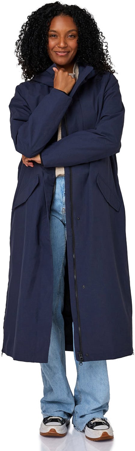 Happy Rainy Days Lange Regenjas Dames PARIS Donkerblauw