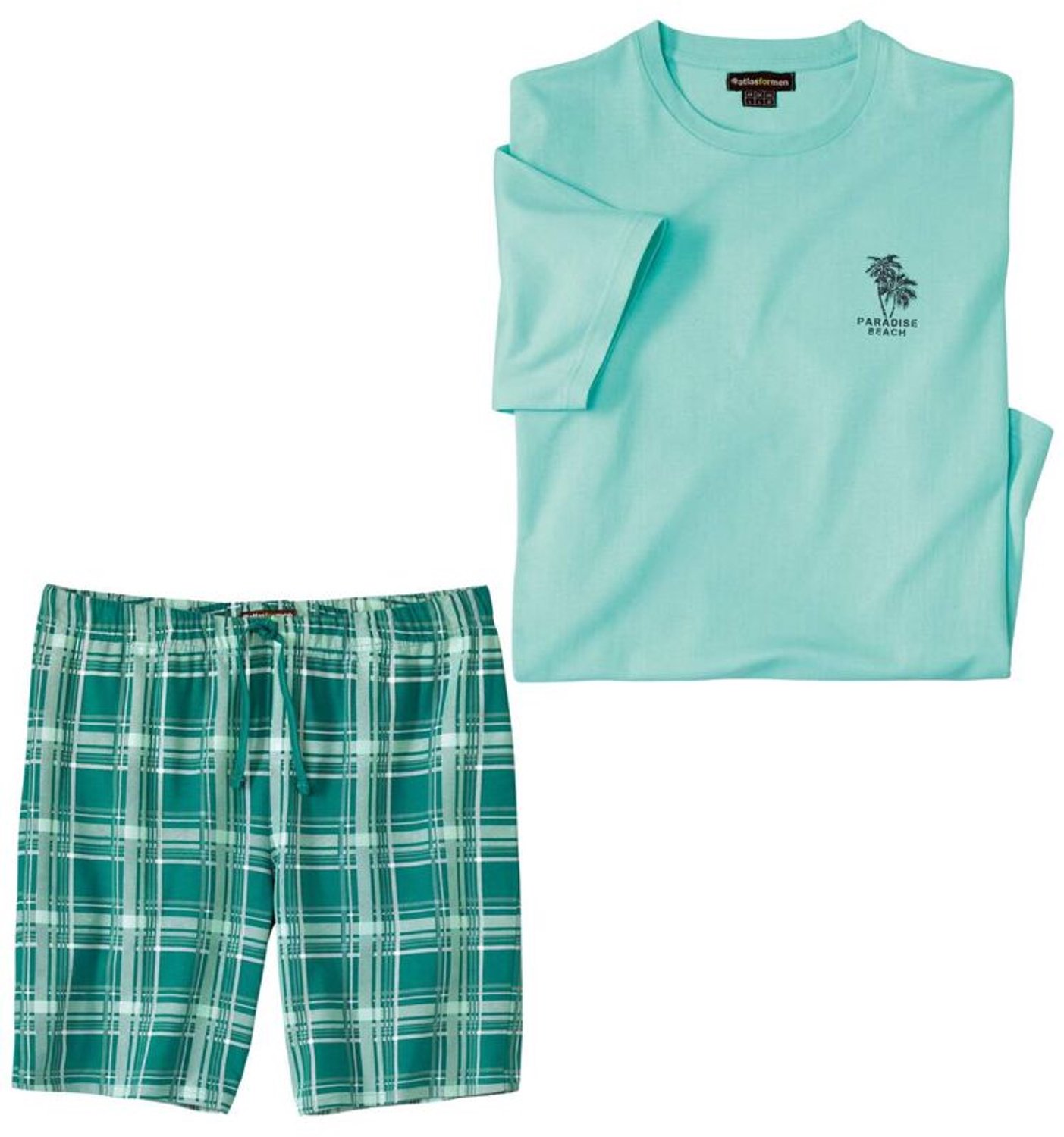 ATLAS FOR MEN - Korte katoenen pyjama Paradise Beach - Heren - Verkrijgbaar in grote maten - L