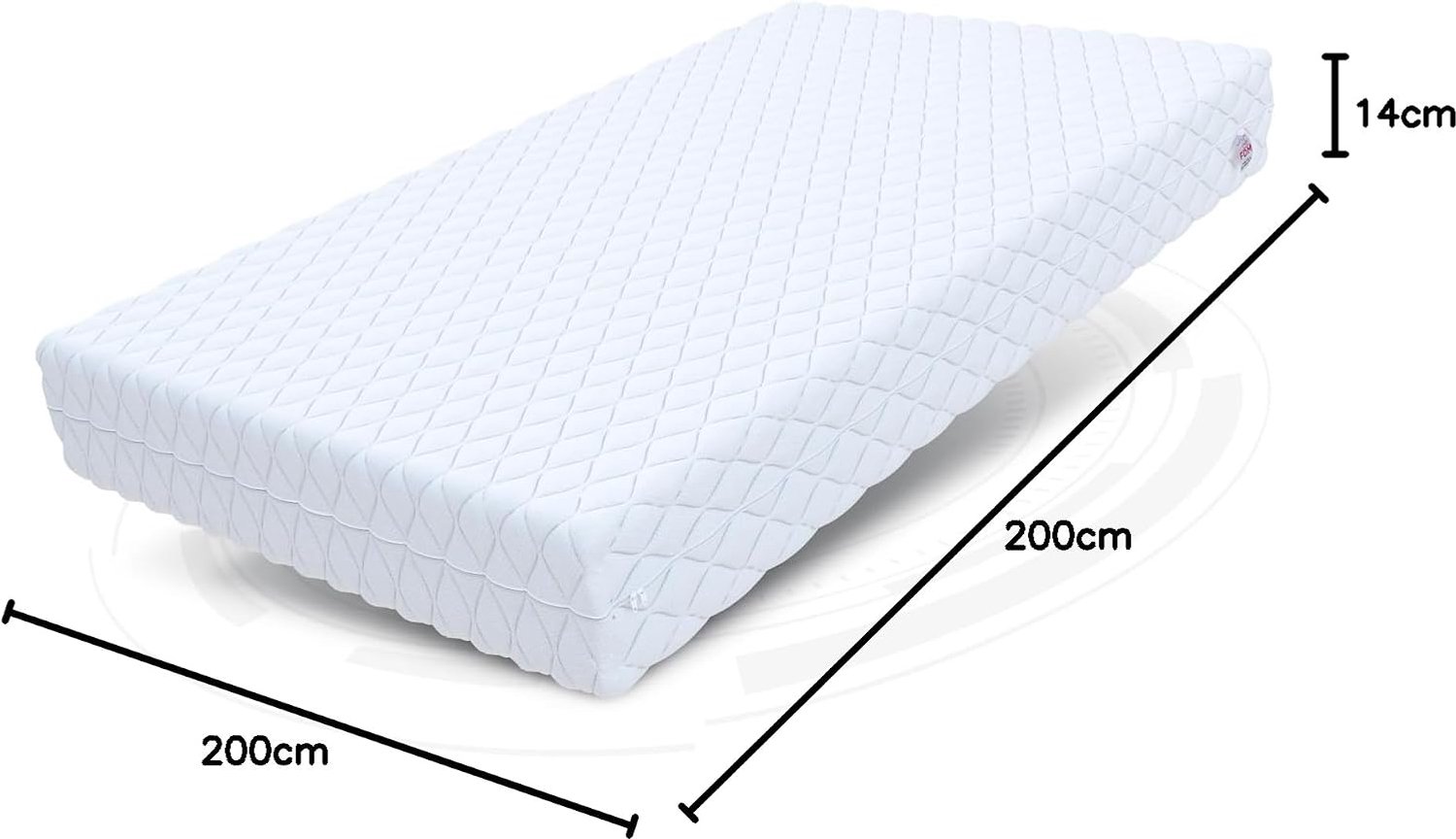 ComfortFlex 7-Zone Koudschuimmatras 200 x 200 cm H3/H4 – HR-schuim & Viscoschuim, 24 cm Hoog, Orthopedisch, Hypoallergeen en Wasbare Hoes – Novihome