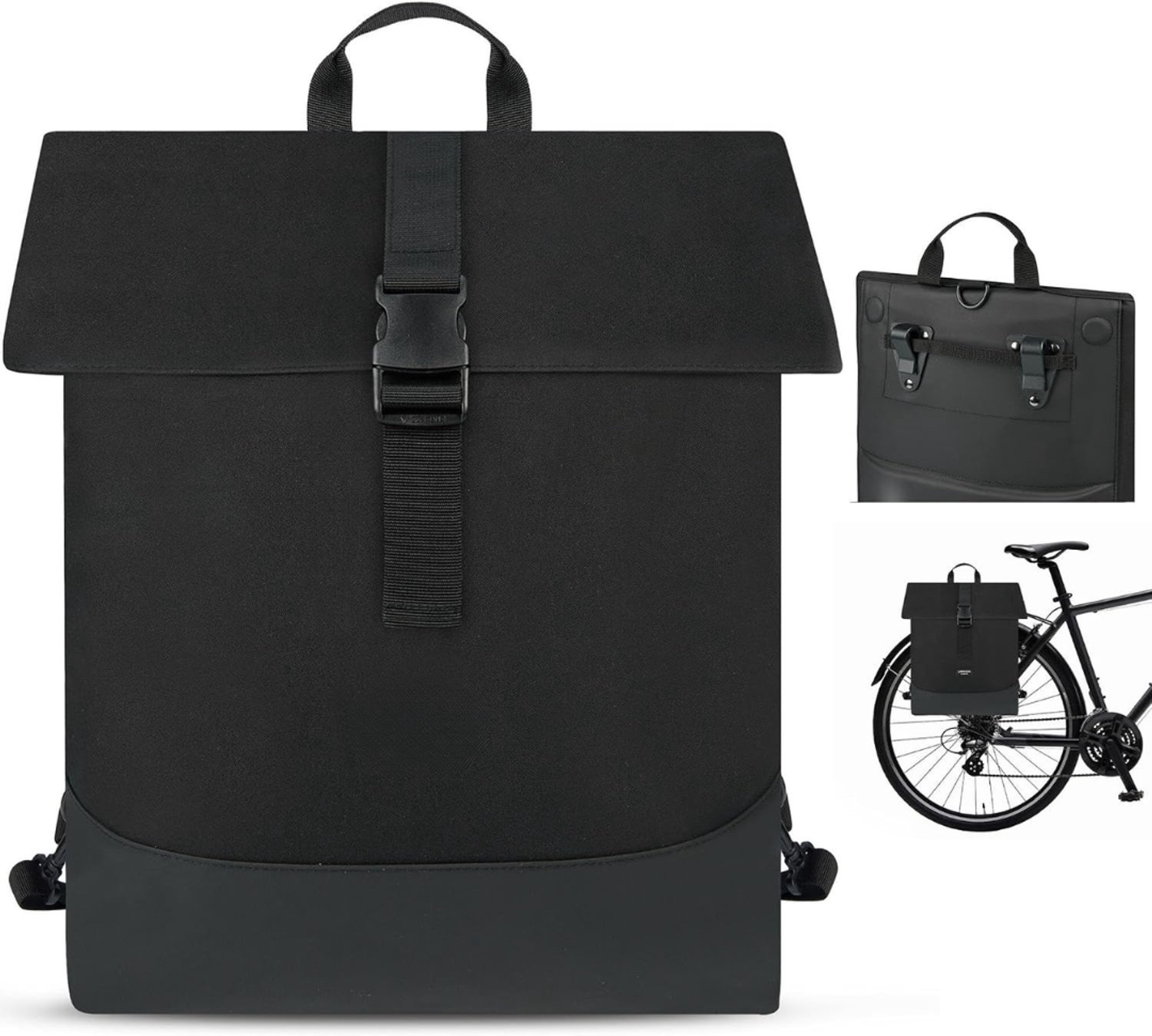 KLS® Fietstas - Fietstassen - Fietstas Rugzak - Zwart - 30cm x 15cm x 38cm