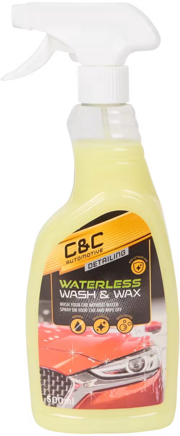 C&C Waterloze Autowas en Wax met Carnaubawas 500 ml – Waterless Wash & Wax – Autolak Reiniger en Bescherming
