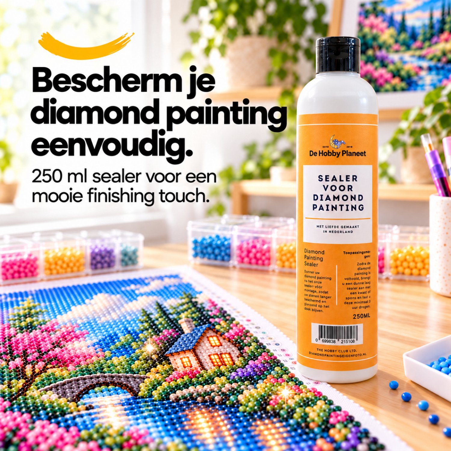 Diamond Painting Sealer 250ml - Diamond Painting Accessoires - Vernis - Afdichting — afbeelding 4