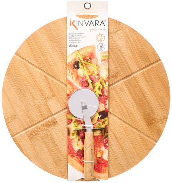 Pizza maker SET - 1400W - incl. Bamboo Pizzaplank Ø 35 cm met Pizzasnijder - bakplaat 32 cm - pizzaoven SET — afbeelding 5