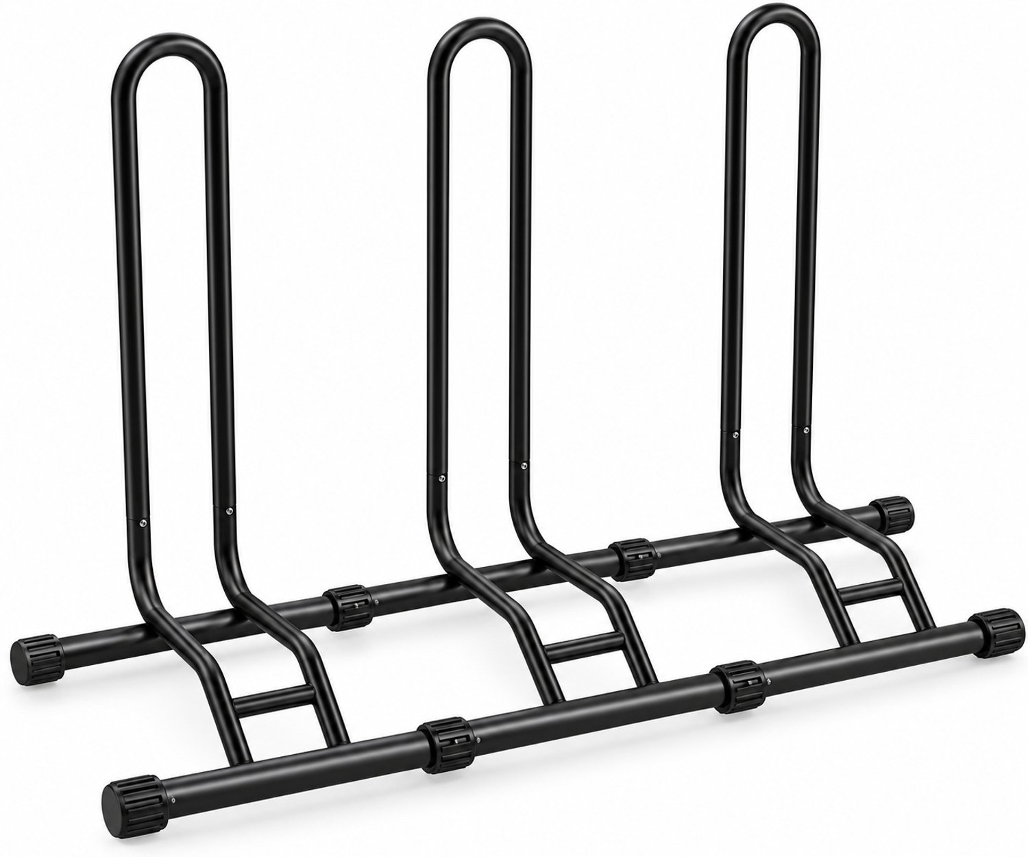 Fietsenrek voor 3 Fietsen – Fietshouder 24-28 Inch – Geschikt voor Banden tot 75 mm Breed – Fietsenstalling – Zwart