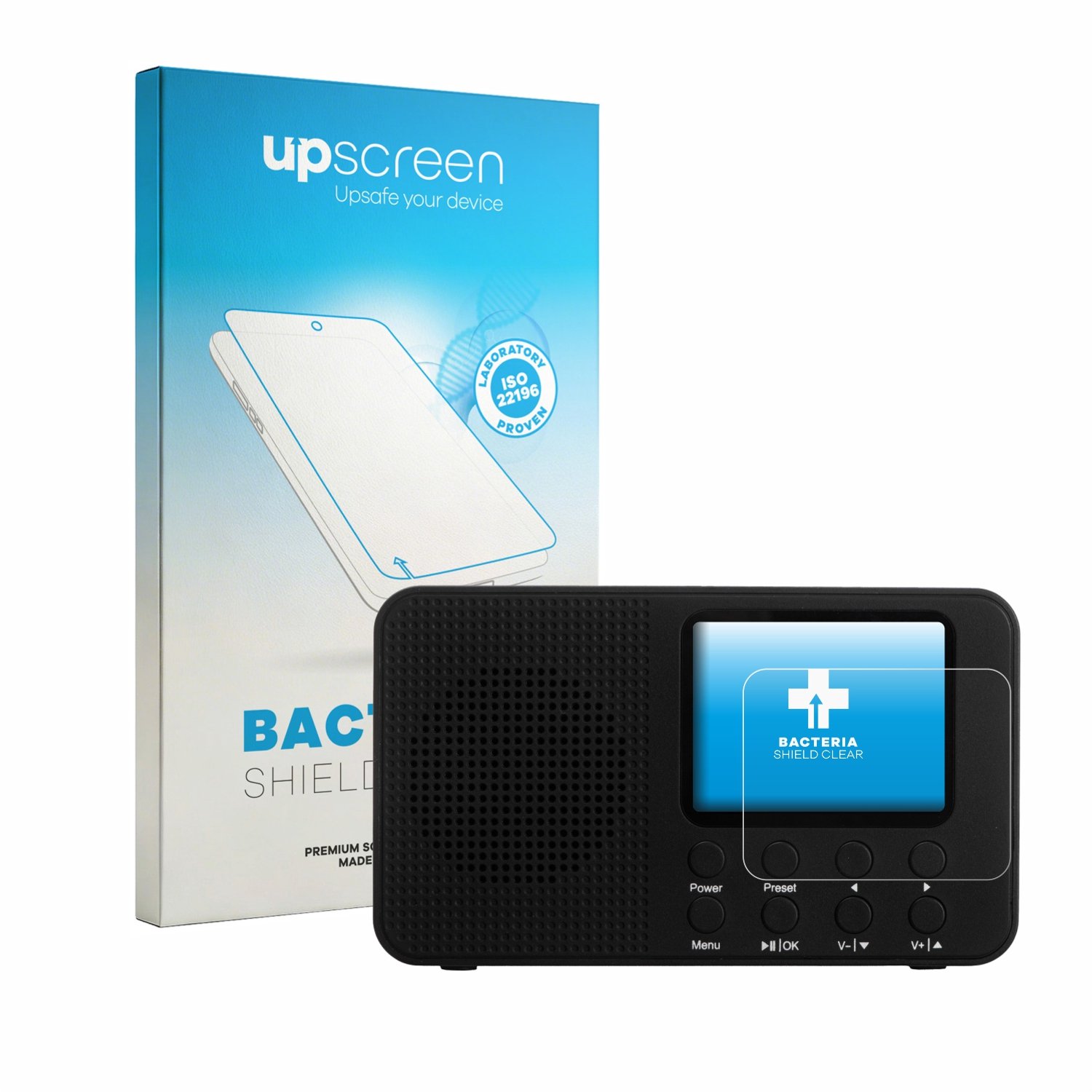 upscreen - Screenprotector voor Camry CR 1918 - Folie Beschermfolie transparant antibacterieel