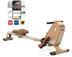 Roeitrainer – Roeimachine – Roeiapparaat – Fitnessapparaat – Indoor Rowing – 16 Weerstandsniveaus – Max. 150 kg – Draadloze Monitor – Verticale Opslag