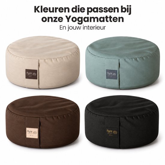 Ryce® MeditatieKussen - Yoga - Katoen - Boekweit - Beige van Ryce — afbeelding 5