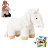 Crafty Ponies Paarden Knuffel - Ponies Knuffels - Pluche Knuffels - Knuffel - Voor kind & baby - Baby Knuffel - Pluche Paarden - Educatief Speelgoed - Speelgoed Kind - Cadeau Meisje - 48cm - Wit