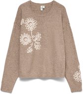 VERO MODA - VMLIA LS O-NECK FLOWER EMB PULLOVER BTQ Dames Trui