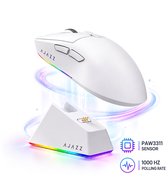 AJAZZ AJ139 V2 MC-Gaming muis-Draadloze muismet Magnetisch Oplaaddock-66g ultralichte driemodus optische muis-RGB oplaadstation-PAW3311‑12000 DPI-ergonomische oplaadbare gaming muis voor pc/Mac