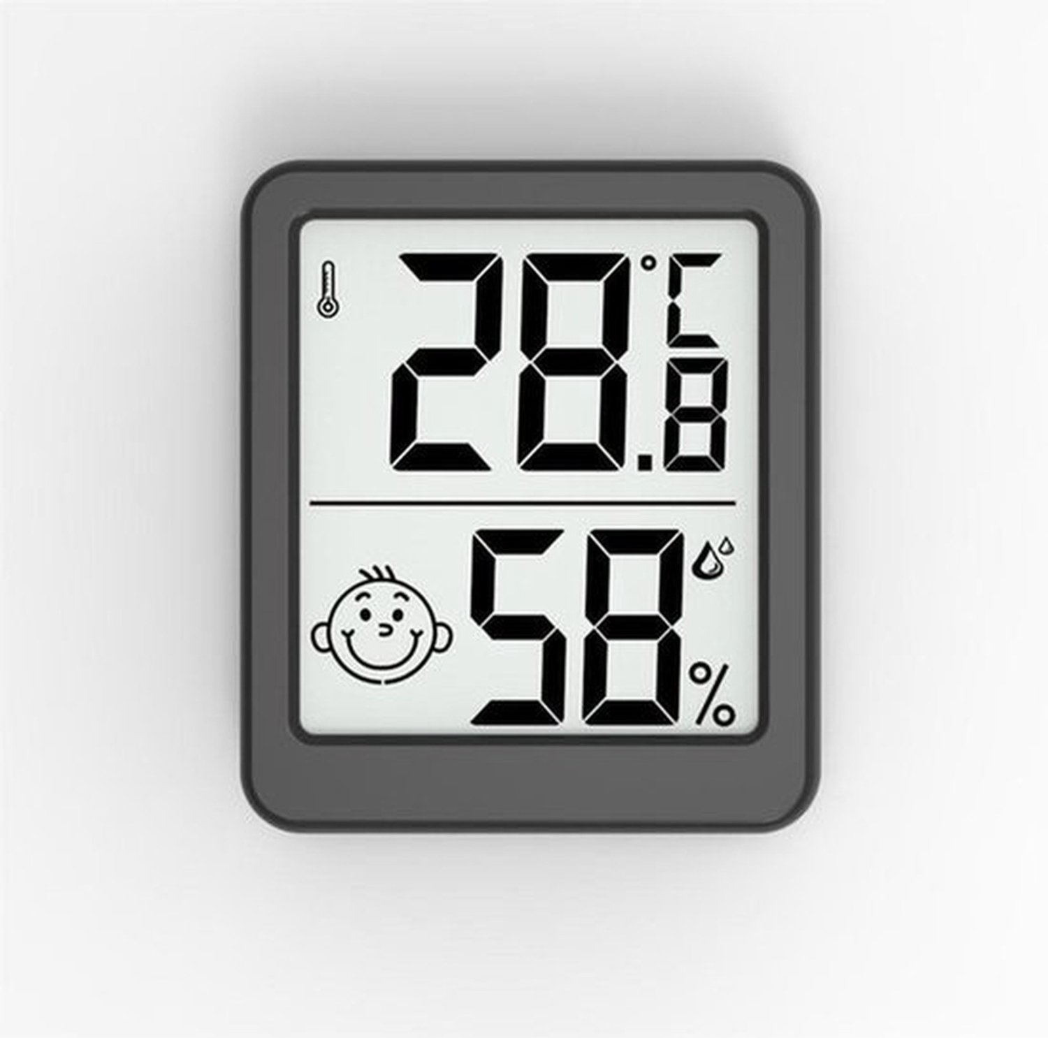 Zeer Nauwkeurige Digitale Thermometer - Binnenthermometer - Hygrometer - Vochtigheidsindicator Met Groot Scherm En Thermometer - Perfect Voor Het Bewaken Van Huizen En Babykamers - Zwart