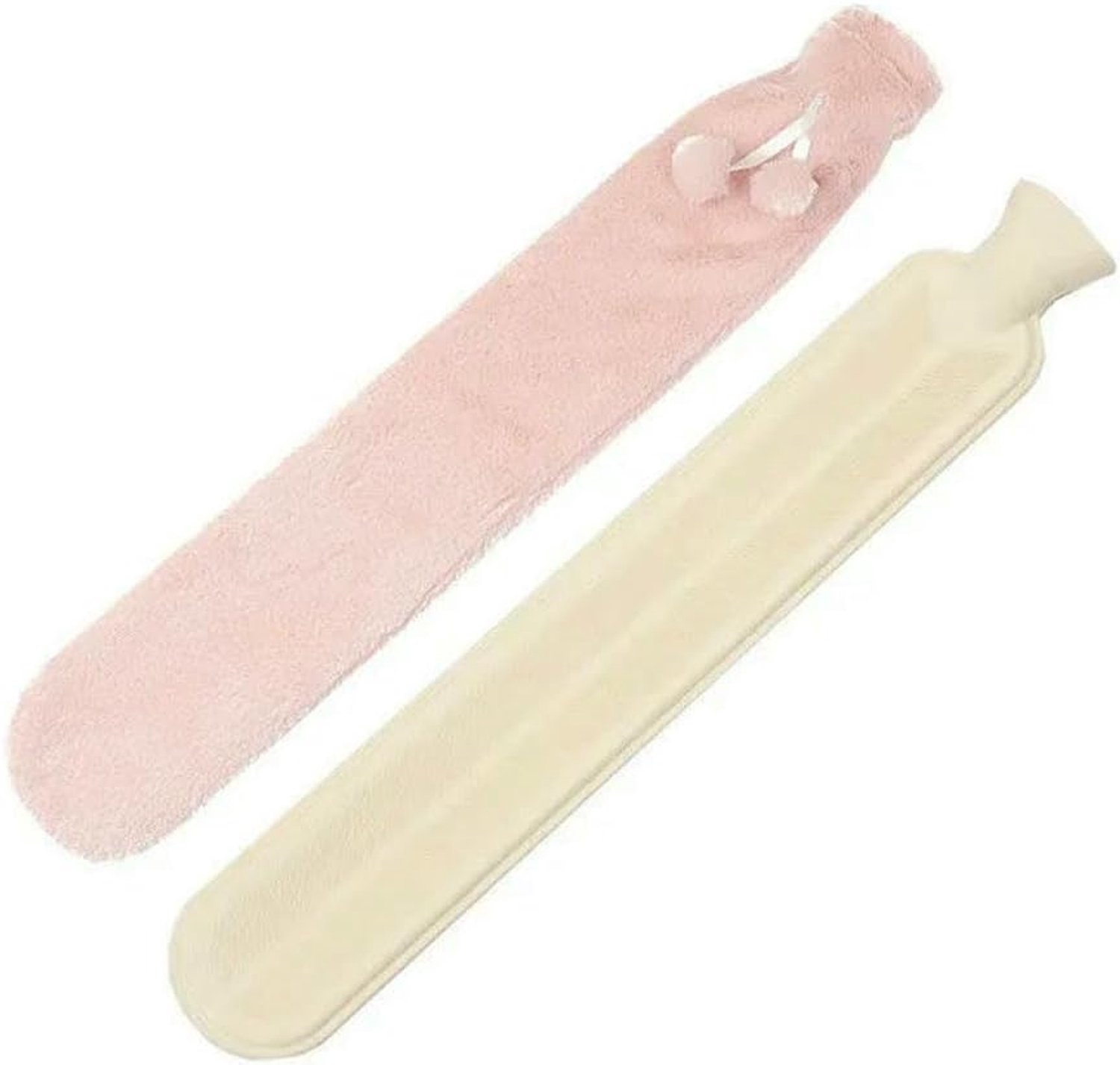 Warmwaterkruik van 1 liter – een draagbare verwarmer voor je buik en handen, ideaal om je bed, taille en rug te verwarmen (roze)