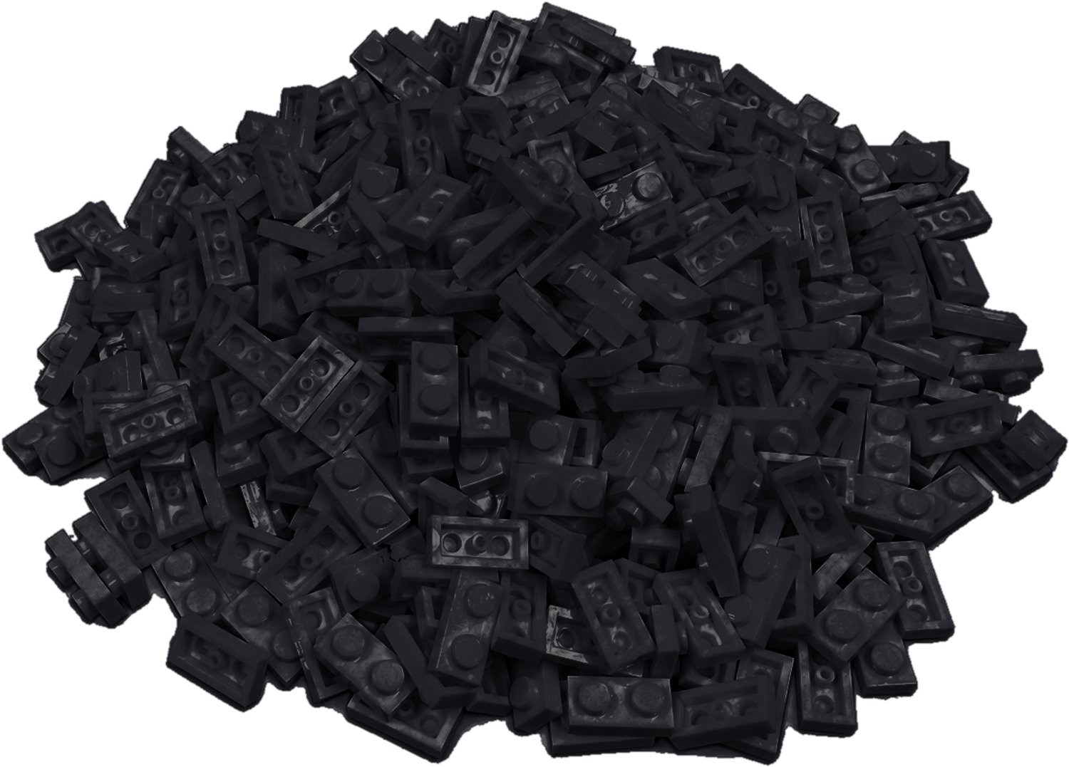 300 Bouwstenen 1x2 plate | Zwart | Compatibel met Lego Classic | Keuze uit vele kleuren | SmallBricks