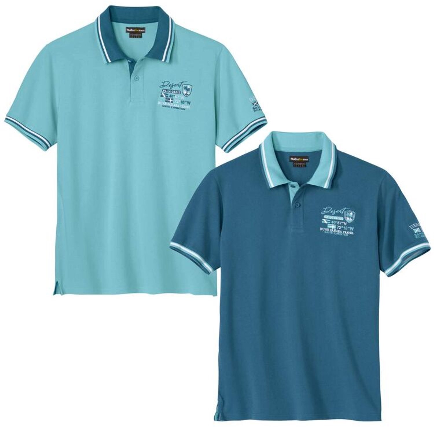 Atlas for Men - Set van 2 piqué polo’s Expedition - Heren - Verkrijgbaar in grote maten - 4XL