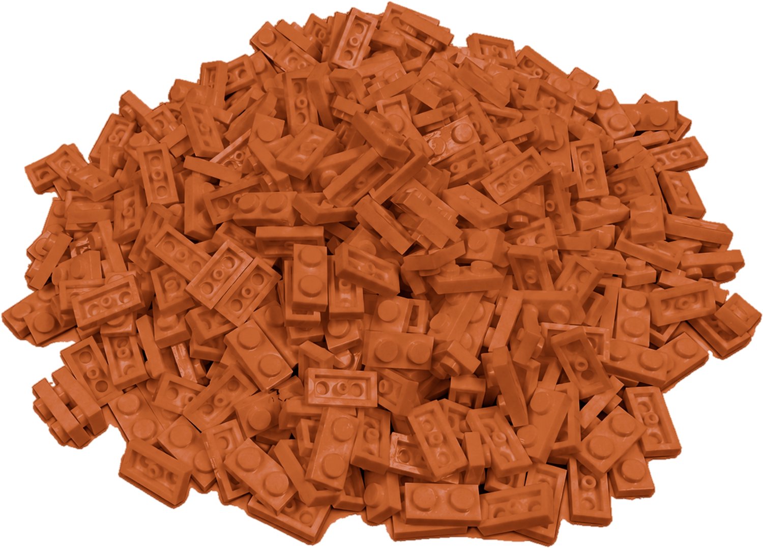 300 Bouwstenen 1x2 plate | Koffie | Compatibel met Lego Classic | Keuze uit vele kleuren | SmallBricks