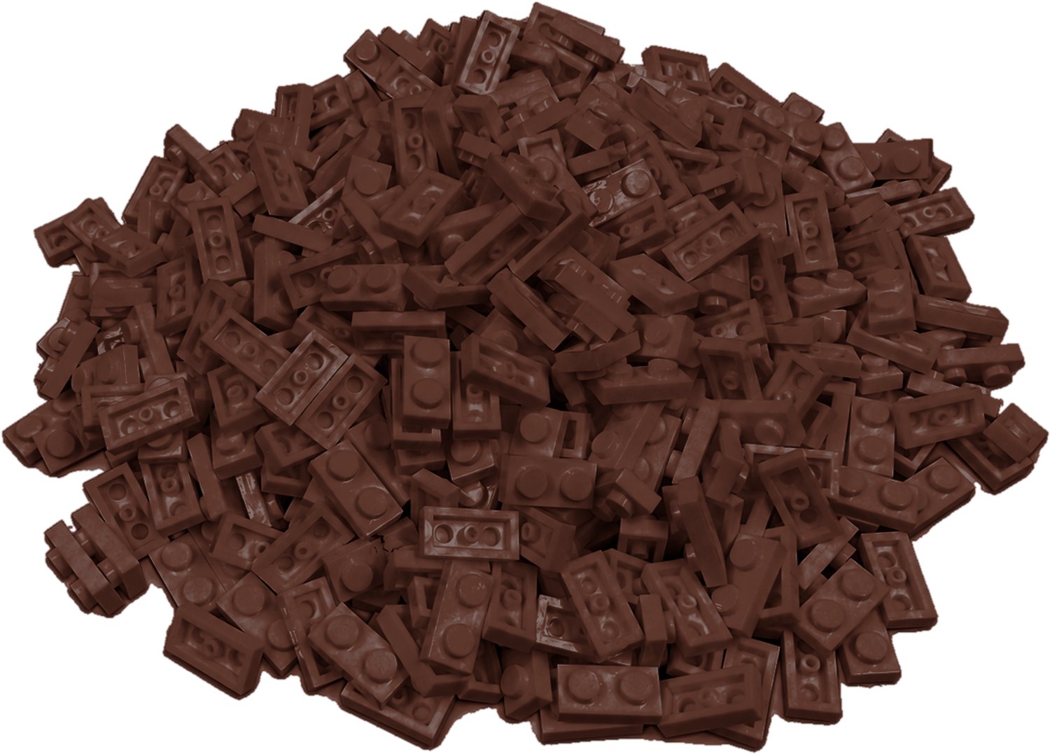 300 Bouwstenen 1x2 plate | Bruin | Compatibel met Lego Classic | Keuze uit vele kleuren | SmallBricks