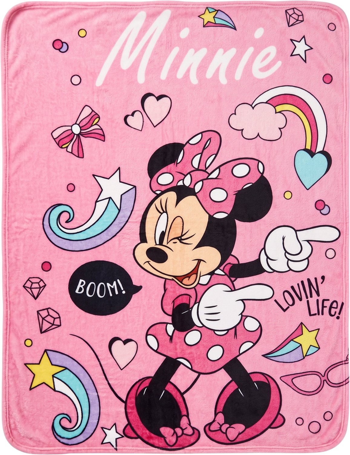 Minnie Mouse fleece deken - roze - Disney Minnie Mouse plaid - 140 x 100 cm.