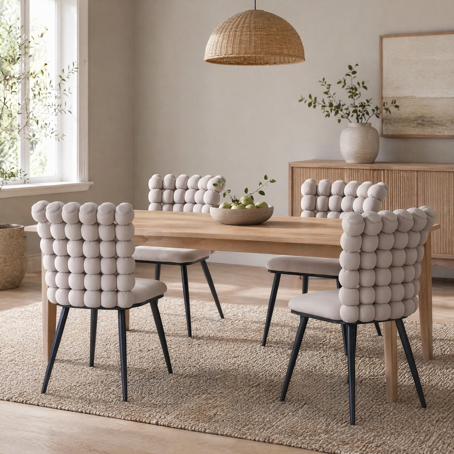 CHICFURN Eetkamerstoel - Set van 2 - Velvet - Lichtgrijs