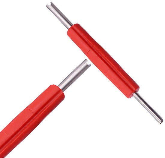 Ventielverwijderaar, 2 stuks roestvrijstalen ventielsleutel, autoventiel, bandenventiel, ventielverwijderaar, geschikt voor auto/motorfiets/fiets bandenreparatiegereedschap (rood) — afbeelding 3
