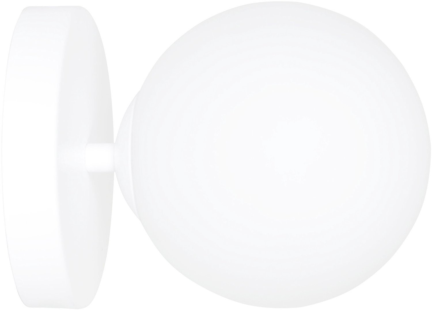 Emibig Odder witte wandlamp met 1 witte glazen bol E14 - Perfect voor sfeervolle verlichting