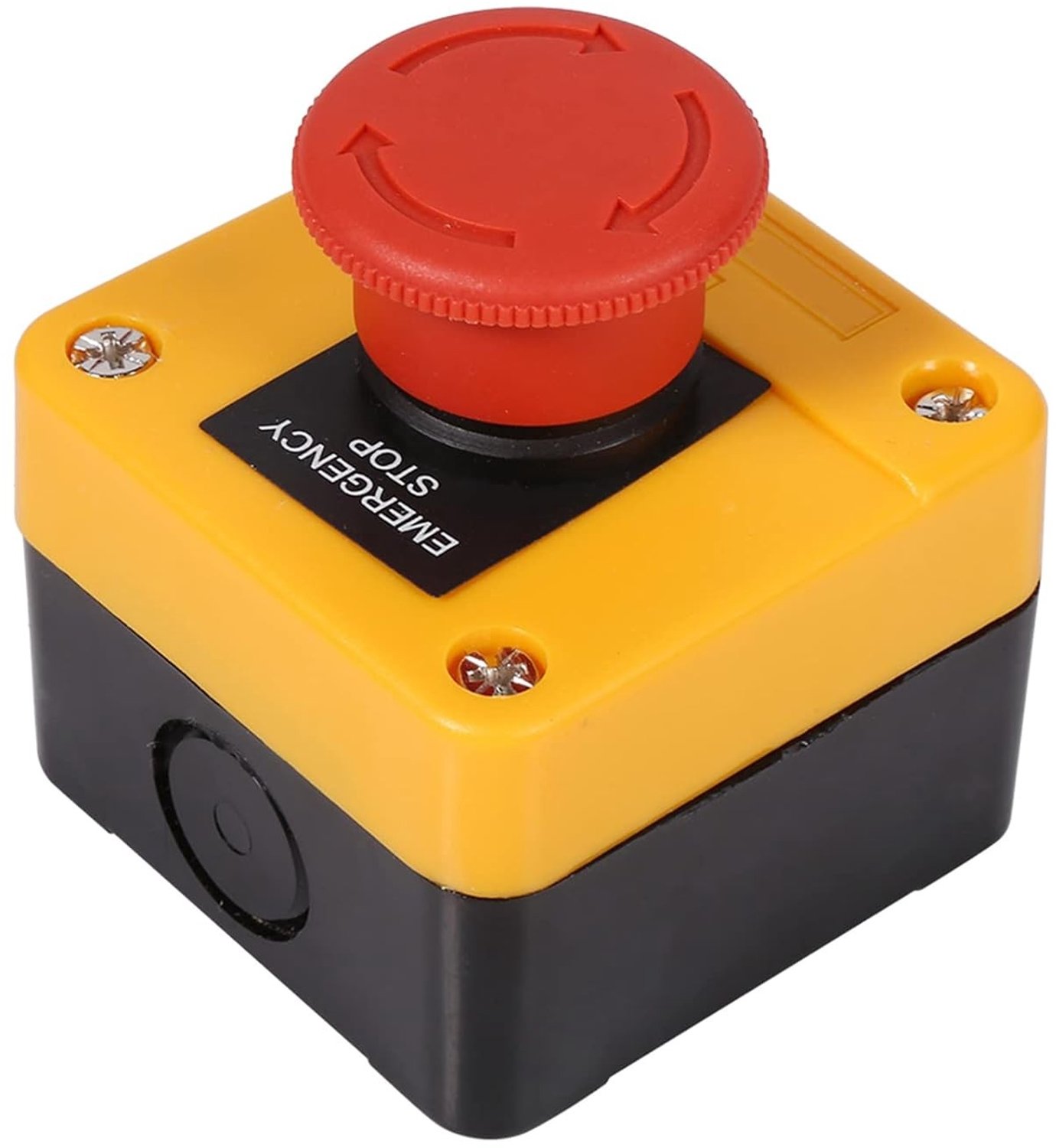 Noodstopknop voor Thuisgebruik, Paddenstoel Drukknop Paneel met Beschermkap, Geschikt voor Senioren en Personen met Beperkingen, 660V 10A