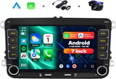 Boscer Autoradio - Geschikt voor Volkswagen, Skoda & Seat - Apple Carplay & Android Auto - Android 13 - 2+64GB - 7 Inch HD Touchscreen - Bluetooth, USB, Wifi & MP5 - Navigatiesysteem - Achteruitrijcamera & Microfoon