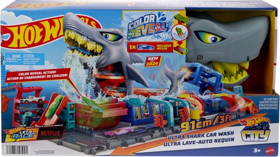 Hot Wheels City Haaienaanval in de autowasserette - Met kleurverrassing — afbeelding 3