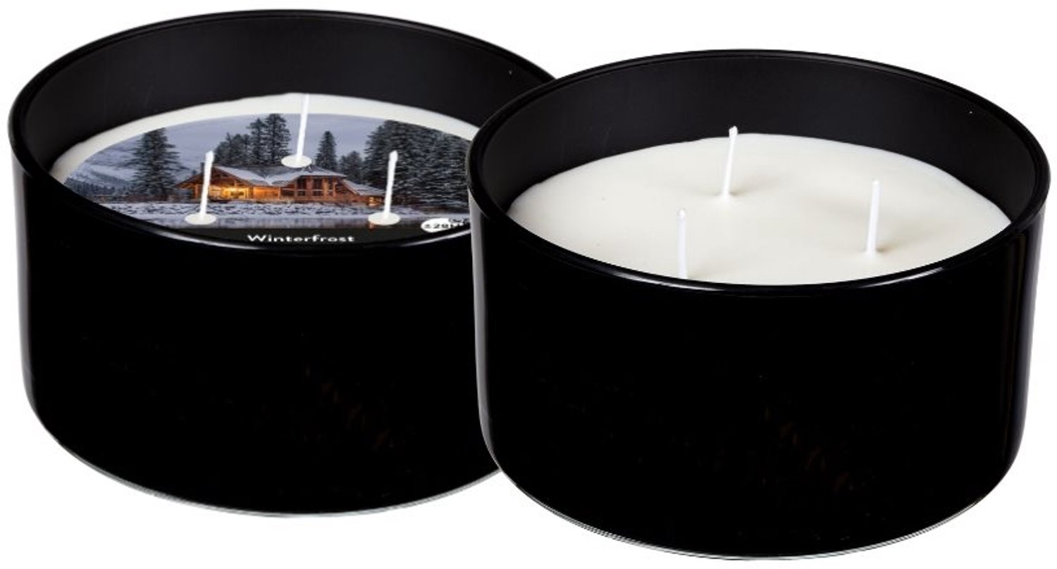 SPAAS Geurkaars 3-wiek - Winterfrost - Ø13.8cm - circa 28u - 2 kaarsen Wit