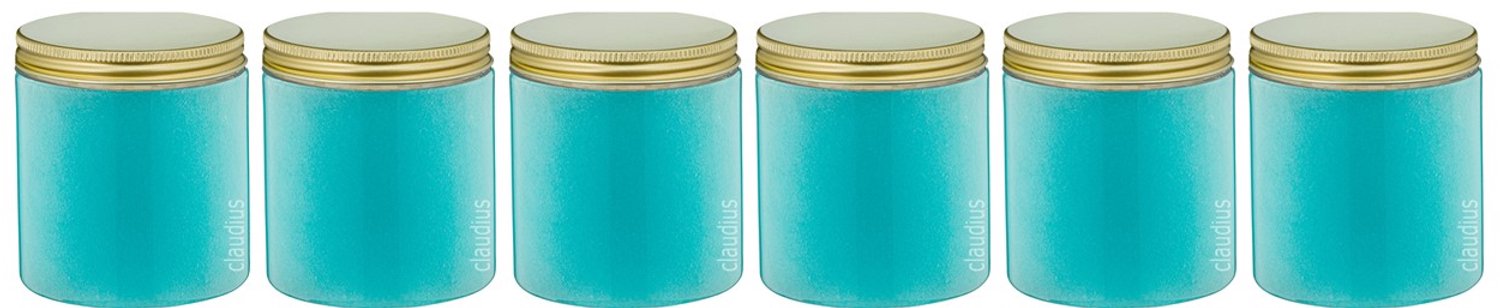 Claudius Luxe Verzorgende Bodyscrub-Gel Opium 400 gram - Pot met gouden deksel - set van 6 stuks - Hydraterende Lichaamsscrub - Body Scrub