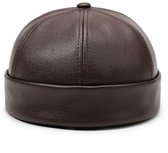 PU-leren Fisherman beanie - Dockermuts - Docker cap - fisherman beanie - randloze pet - pet zonder klep - vissermuts - fakeLeren pet - pet - kunstleer baret - flatcap - hoed - baretten -vintage pet - baseball cap - flatcap