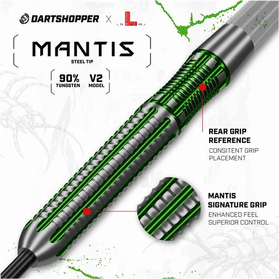 L-Style Mantis V2 90% - Dartshopper Exclusive - Dartpijlen van L-Style — afbeelding 4