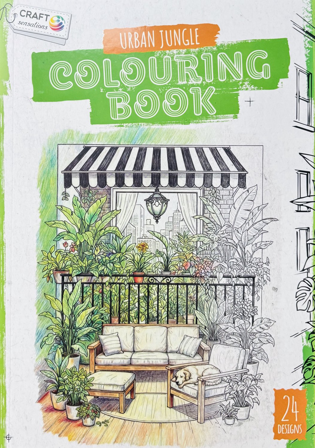 Kleurboek Volwassenen – Kleurboek ''Urban Jungle'' - 24 Gedetailleerde Kleurplaten met Planten & Interieur - Kleurboek voor volwassen