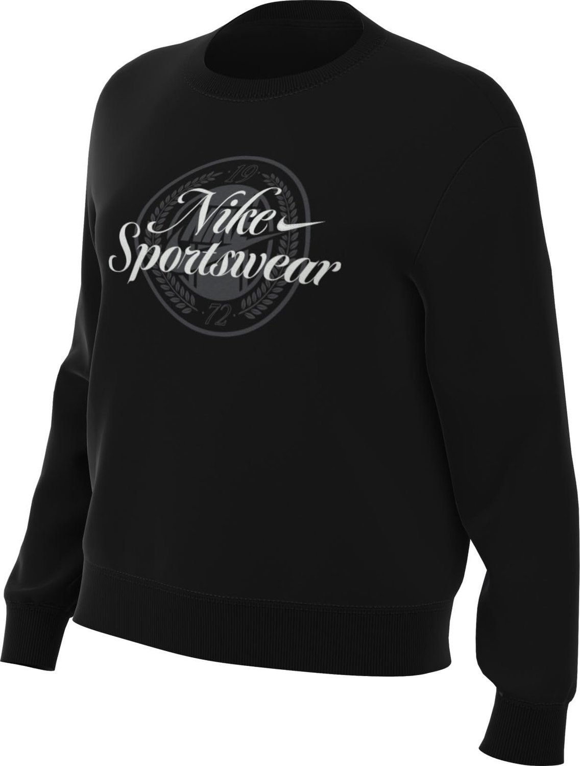 Nike NSW Club Fleece Graphic Standard Crew Dames sweatshirt Sail/Pinksicle S Fir/sail/pinksicle