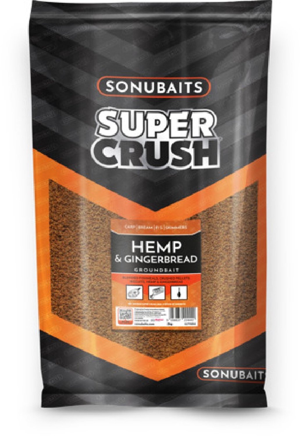 Sonubaits Groundbait Mix Supercrush Hemp & Gingerbread 2kg