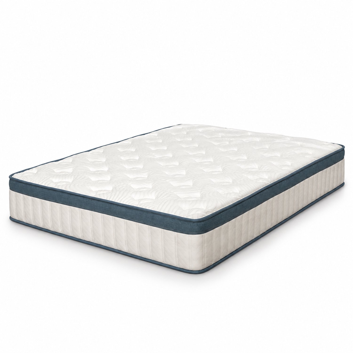 Veya Matras Wit Blauw- 160x200 Tweepersoons - Matrassen - Hardheid stevig - Traagschuim - Gel foam en memory foam - 25cm hoog
