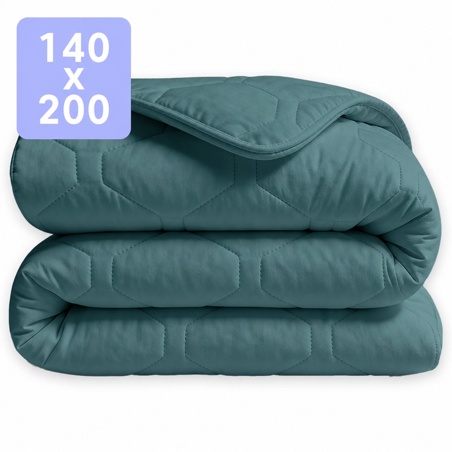 HappyBed Dekbed zonder overtrek 140x200 - Wasbaar Dekbed - Bedrukt dekbed zonder hoes - Hoesloos Dekbed - Eenpersoonsdekbed - Deep Jungle