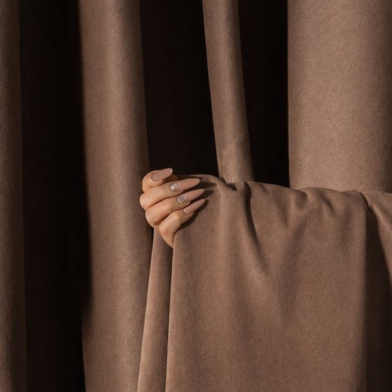 Verduisterende Gordijnen Salon 300x230 cm - Beige Matt Velvet