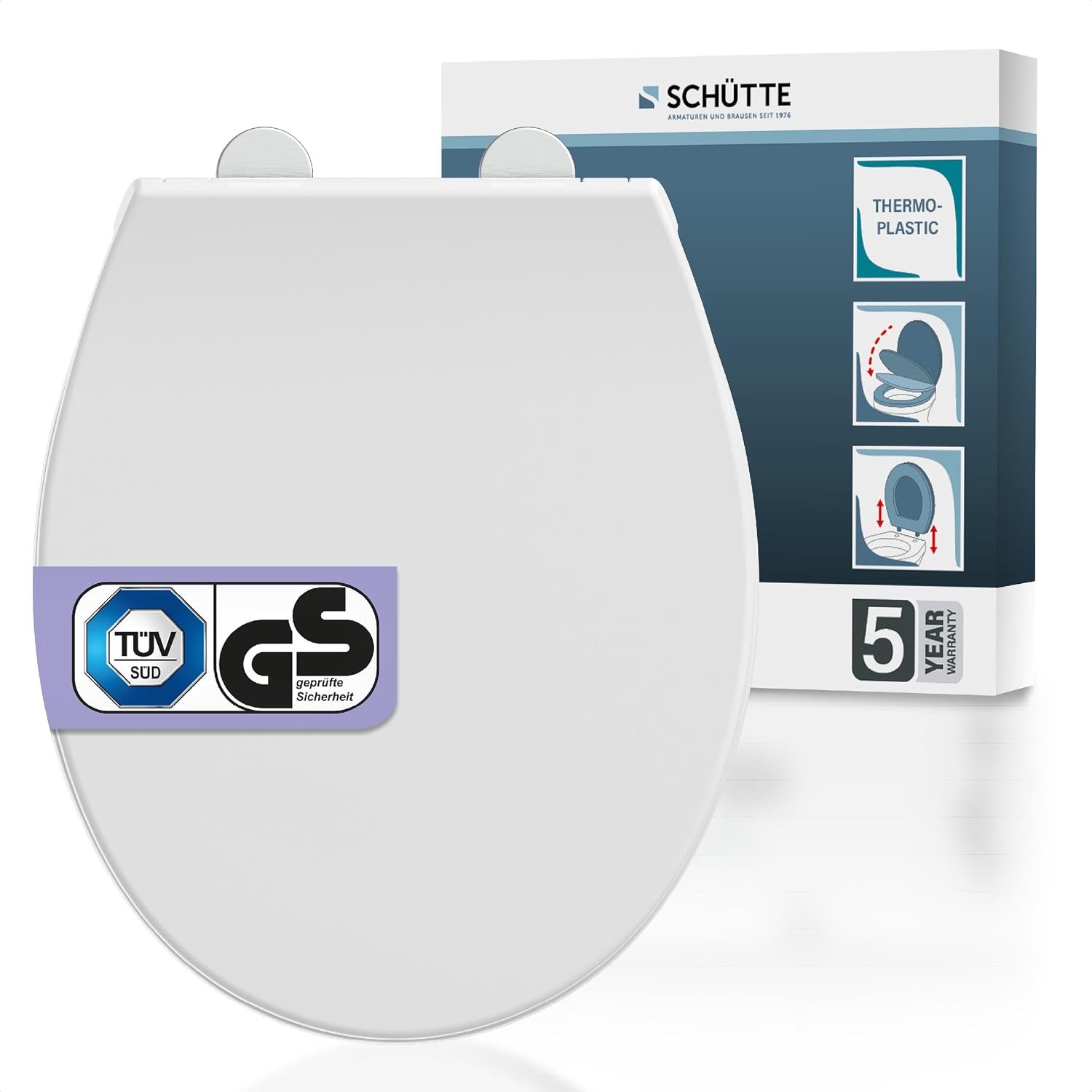 Merkloos Toiletzitting met Soft-Close & Snelontgrendeling - Wit