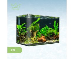 AquaKonings – Aquarium – Aquarium met afgeronde hoeken - Open Aquarium - Aquariumkit 40x23x25 23L