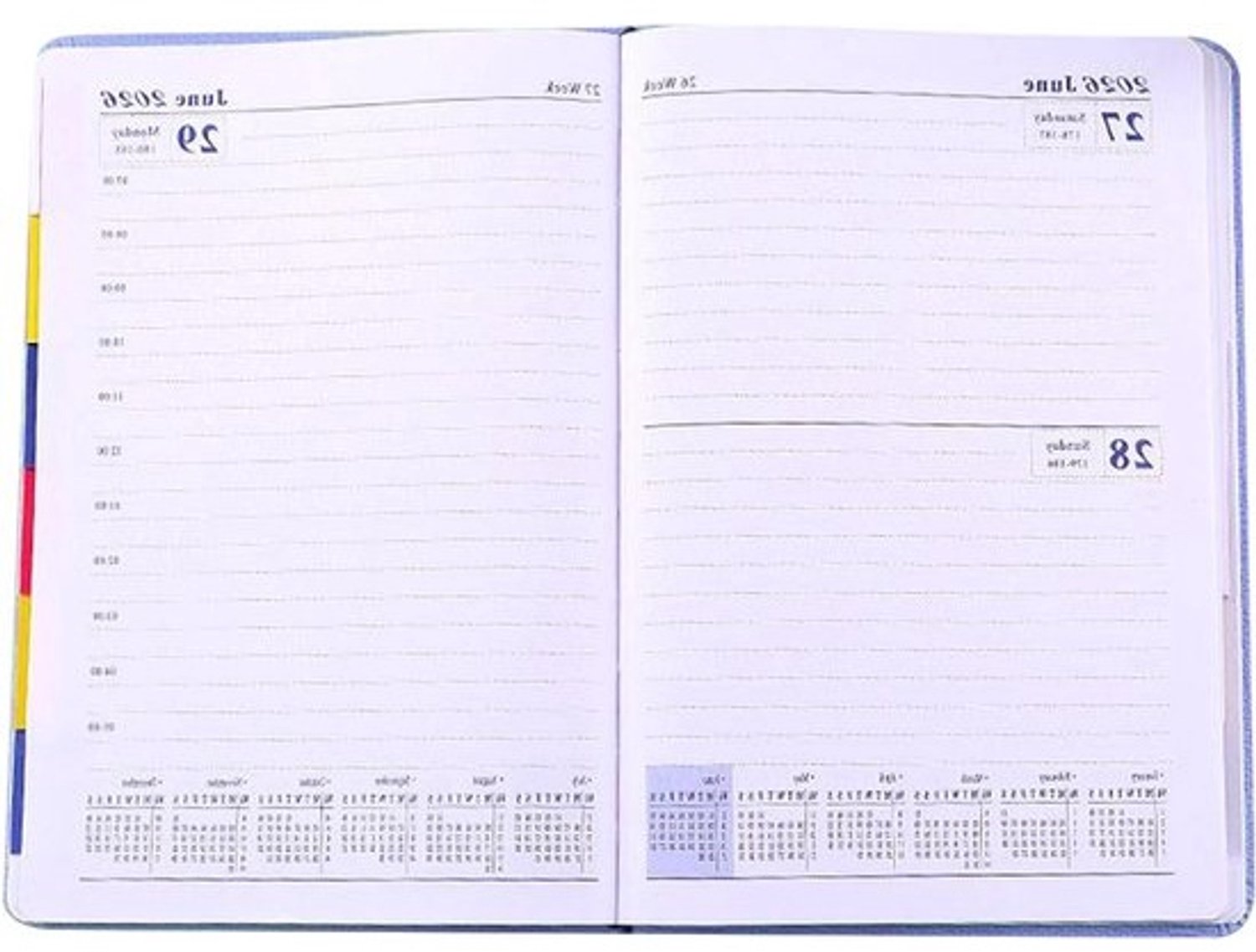 Lerarenagenda 2026 - Jaarplanner en werkdagboek - Voor planning en overzicht - Dik papier - 24 x 18 x 4 cm - Lavendel
