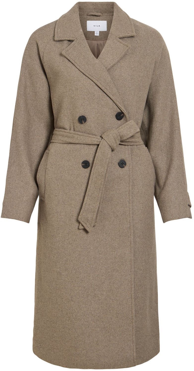 VILA - VIWOLLIE L/S BUTTON LONG COAT - NOOS - Dames - Gewatteerde jassen