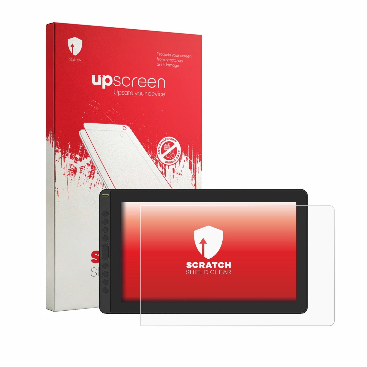 upscreen - Screenprotector voor Huion Kamvas 16 2021 - Folie Beschermfolie transparant